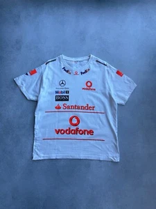 Vintage Vodafone McLaren Mercedes Formula Uno Racing Mens T-shirt Sz M - Picture 1 of 10