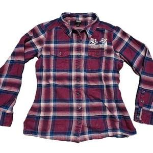 Patagonia Hemd Fjord Damen 6 Small Flanell rot blau kariert Firestone Brewing - Bild 1 von 8