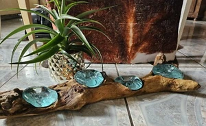 Adventskranz Wurzelholz Unikat Gamalholz Teelicht Garten-Haus Deko P.Etsy No.001 - Bild 1 von 5