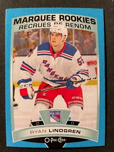 Ryan LINDGREN 2019-20 OPC O-Pee-Chee Marquee Rookies Blue #516 New York Rangers - Picture 1 of 2