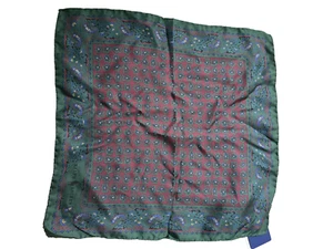 NWT Polo Ralph Lauren Silk Foulard Pocket Square Multicolor One Size - Picture 1 of 4