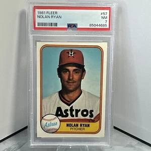 1981 Fleer #57 Nolan Ryan Houston Astros HOF PSA 7 Near Mint RARE LEGEND🔥⚾️ - Picture 1 of 2