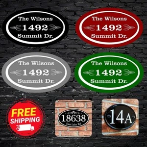 Letrero personalizado de placa de aluminio número de casa personalizado 12x7 pulgadas - Imagen 1 de 5