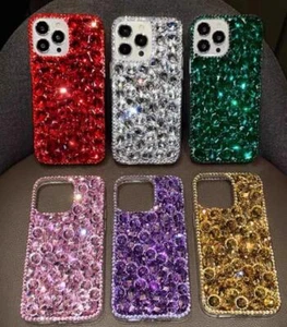 Handgefertigte Luxus Bling Diamanten Strass Kristalle Handyhülle für Samsung Nokia - Bild 1 von 19