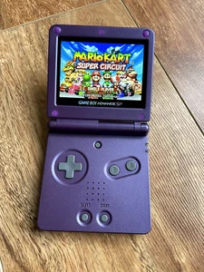 Nintendo Gameboy Advance SP GBA IPS V2 Backlit Lcd Screen Console AGS 101 Purple - Picture 1 of 4