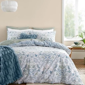 Bianca Hedgerow Hopper 100% Cotton 200TC Reversible Duvet Cover Bedding Set Blue - Picture 1 of 12