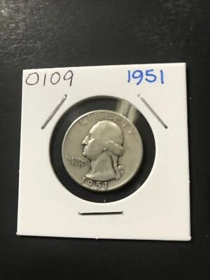 1951 Washington Quarter, 90% Silver - Image 1 of 2