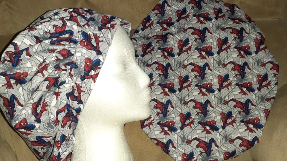 SPIDERMAN Bouffant Medical Scrub Surgery Hat SIZE SMALL - Image 1 of 1
