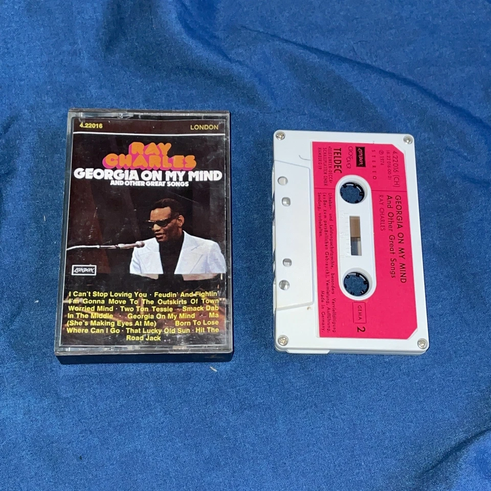 Ray Charles - Georgia on My Mind Cassette Tape - London Import - Tested - Image 1 of 1