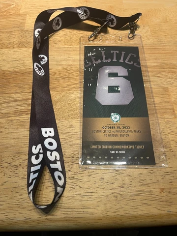 Bill Russell #6 Celtics vs 76ers Limited Edition Commemorative Ticket 10/18/22 Cover