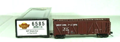 BROADWAY LIMITED N SCALE STOCK CAR WESTERN PACIFIC W/HOG SOUNDS  6585 - Image 1 of 3