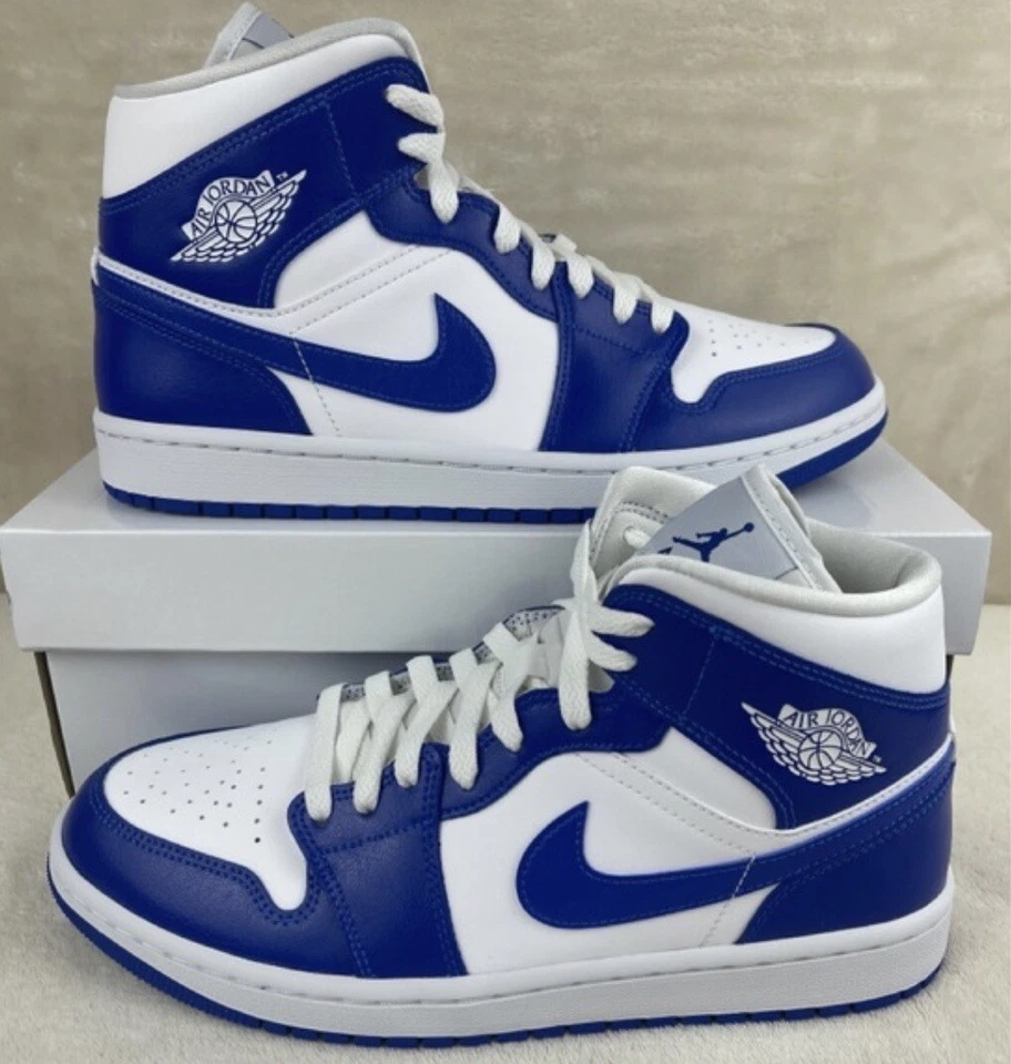 Rare Nike Air Jordan 1 Mid Kentucky Hyper Royal sz11.5w/10m og jordan unc dunk - Image 1 of 1