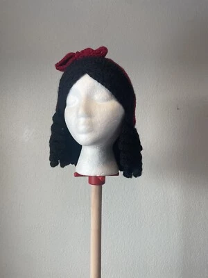 Crochet Yarn Wig Snow White Halloween Costume Black Ages 4-Adult (2) - Image 1 of 4