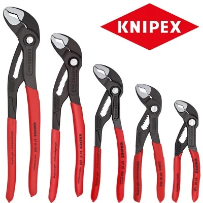 Knipex Cobra 5 Piece Water Pump Pliers Set Push Button Adjustable 00 19 55 S5
