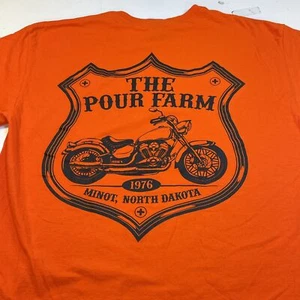 THE POUR FARM Minot NORTH DAKOTA BIKER MOTORRAD TAUCHEN BAR TEE T-SHIRT Herren L  - Bild 1 von 4