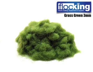 SCENERY FLOCK 3MM 50G | GRASS GREEN | TRAIN SETS | WORLD WAR SCENERY | TERRAIN - Picture 1 of 9