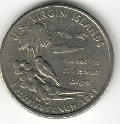USA - 2009P - Washington ¼ Dollar - Virgin Islands - Rare - #11199 - Image 1 of 2