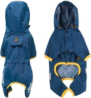 Waterproof Puppy Dog Raincoats with Hood for Dogs, Poncho - Size Medium - Image 1 of 4