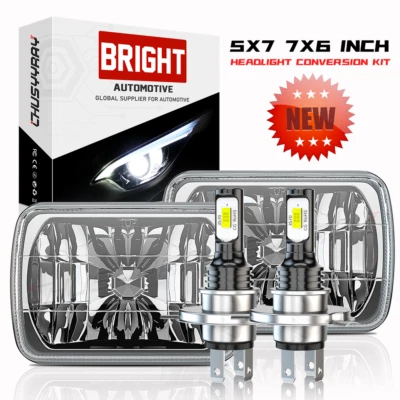 For Ford Super Duty Truck F650/F600/F550/F700/F750 7X6" 5x7" LED Headlight Hi/Lo - Image 1 of 4