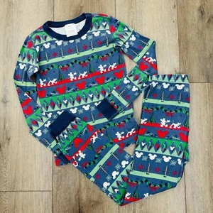 Hanna Andersson Organic Cotton Long John Pajamas Mickey Mouse kids pjs size 10 - Picture 1 of 3