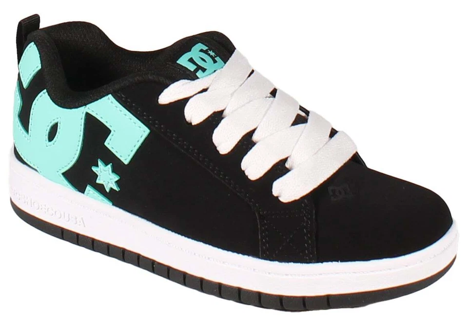 DC Kid's Court Graffik Shoe - Black / Aqua - New - Image 1 of 1