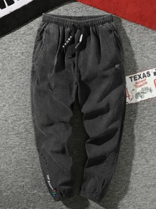 Big Size Men Jogger Jeans 6XL 7XL 8XL Black Blue Casual Stretch Denim Cargo - Picture 1 of 10