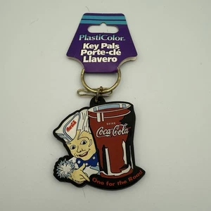 NWT Coca Cola Soda Jerk One For The Road Keychain Key Ring - Picture 1 of 2