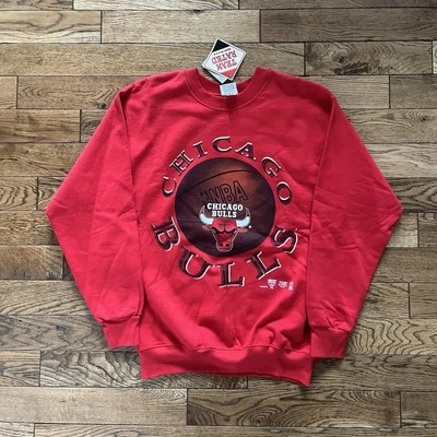 Vintage 1990s Chicago Bulls Sweatshirt Team Rated L NBA Basketball MJ — 第 1/4 张图片