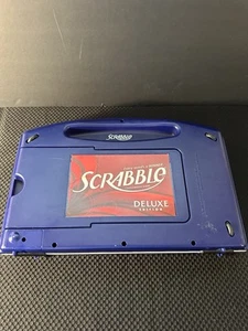 Scrabble Deluxe Edition Wheels Rotating Turntable Board Travel Case COMPLETE - Picture 1 of 8