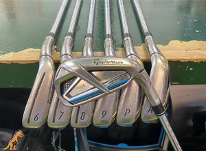 Used TaylorMade SIM Max OS Iron Set 5-PW-GW KBS Tour Stiff Flex Steel - Picture 1 of 21