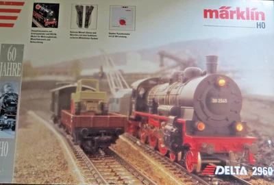MÄRKLIN 2960 H0 DELTA-Startpackung Güterzug m. Dampflok BR 38 geprüft Neu in OVP - Bild 1 von 4