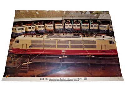 DB Deutsche Bundesbahn Eisenbahn Werbeplakat E103 E-Lok Parade Bw Bebra 1978 - Bild 1 von 4