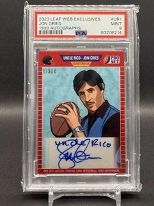 2023 Leaf PRO SET UNCLE RICO NAPOLEON DYNAMITE JON GRIES 1989 AUTO #/300 PSA 9 - Picture 1 of 2
