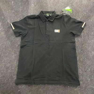 Camisa Polo HUGO BOSS Regular Fit Elastizada Para Hombre Talla XL Negra Foto 1 de 4