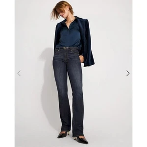 Jeans denim White House Black Market The Boot vita alta lavaggio scuro taglia 2S nuovi senza etichette - Foto 1 di 10