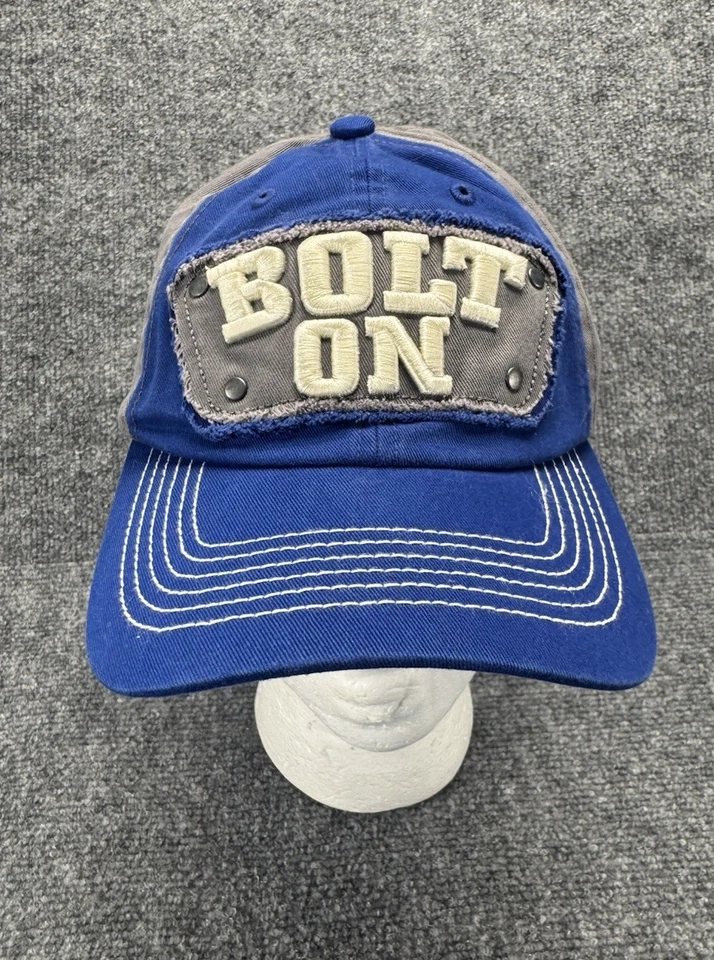 Bolt On BF Goodrich 轮胎可调节绑带帽均码蓝色和灰色 — 第 1/4 张图片