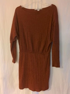 HYFVE Burnt Orange Kleid LG Drop Waist Off Shoulder Read Cling Stretch  - Bild 1 von 12