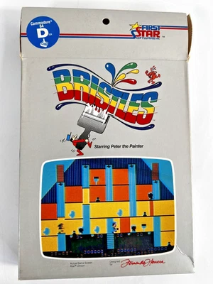 Vintage 1983 Bristles Commodore 64 C64 5.25 Disk Game First Star Software Box - Image 1 of 4