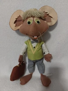 🌼✿ TOPO GIGIO panno LENCI FELTRO pupazzo PERSONAGGIO vintage 35 cm 14"✿🌼 - Photo 1/22