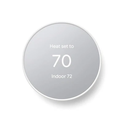 Google Nest Smart Programmable Wi-Fi Thermostat Snow GA01334 - Image 1 of 4