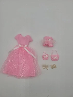 Barbie and Kelly Fashion Avenue Matchin' Styles Sparkly Pink Dress with Shoes - Image 1 of 4