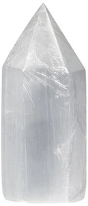 Generador de Cristal de Selenita Blanco 3.75" de Alto (Curación, Punto Pirámide de 6 Caras) - Imagen 1 de 1