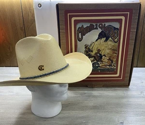 Vintage Charlie 1 Horse Custom Designed Beige Cowboy Hat In Original Box - Picture 1 of 17