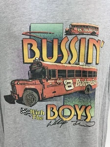 Camiseta Barstool Sports Bussin’ With The Boys Dale Earnhardt Jr Gris - Imagen 1 de 2