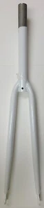 New Bicycle Fork, Caliper brake mounts, Rack & Fender mounts, Threadless, White - Picture 1 of 3