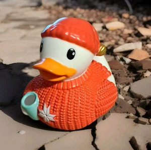 Infantino Rubber Duck Winter Hat Christmas Sweater Cocoa Holiday DUCK DUCK JEEP - Imagen 1 de 12