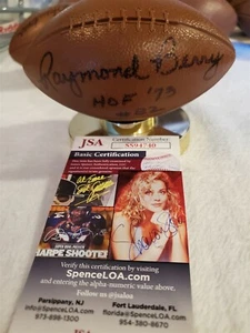 RAYMOND BERRY signed mini size football JSA COA COLTS - Picture 1 of 2