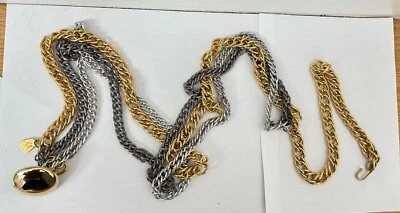 44-дюймовый трехцветный цепной ремень MORRIS MOSKOWITZ винтажный 1980-е тяжелые B15 - Изображение 1 из 4