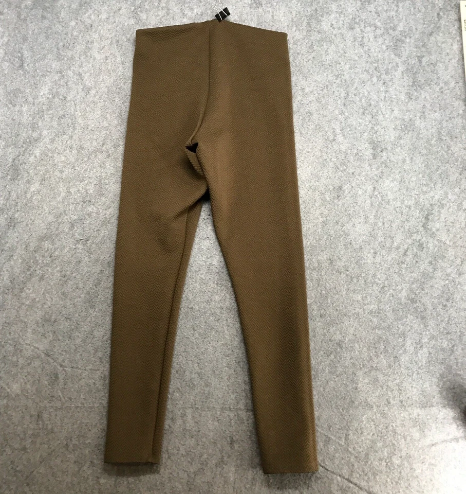 Pantalones ajustados Divided by H&M para mujer talla M marrón textura zig zag Foto 1 de 4