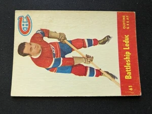 1955-56 Parkhurst Hockey Card # 61 Battleship Leduc - Montreal Canadiens (VG/EX) - Picture 1 of 3